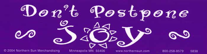 ls77-dont-postpone-joy-large-bumper-sticker